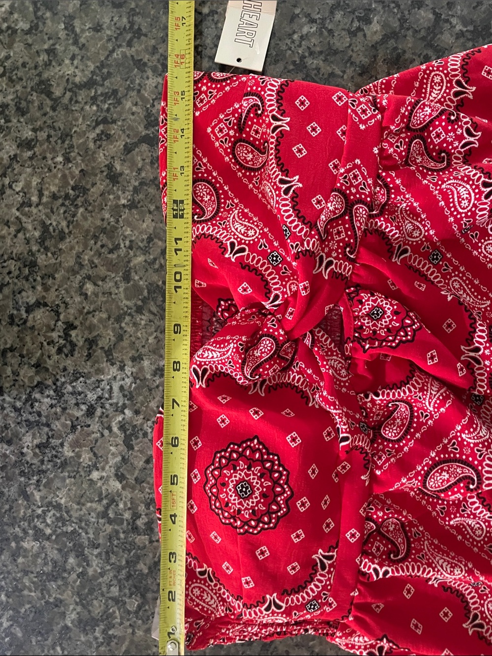 Derek Heart Red Strapless Bandana Tie-Front Sundress - Picture 8 of 9